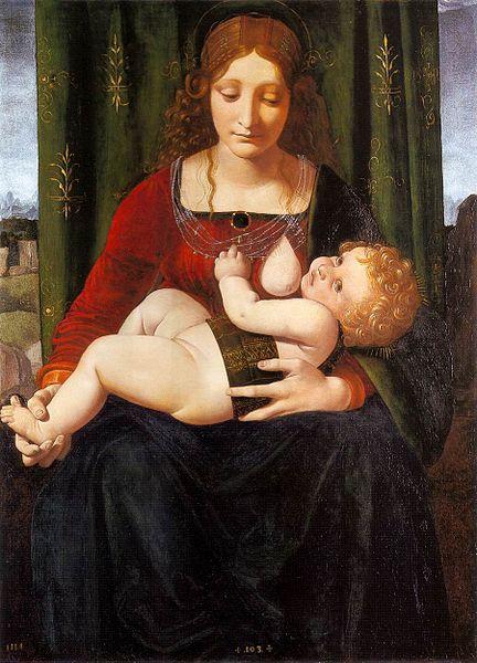 Giovanni Antonio Boltraffio Virgin and Child Sweden oil painting art